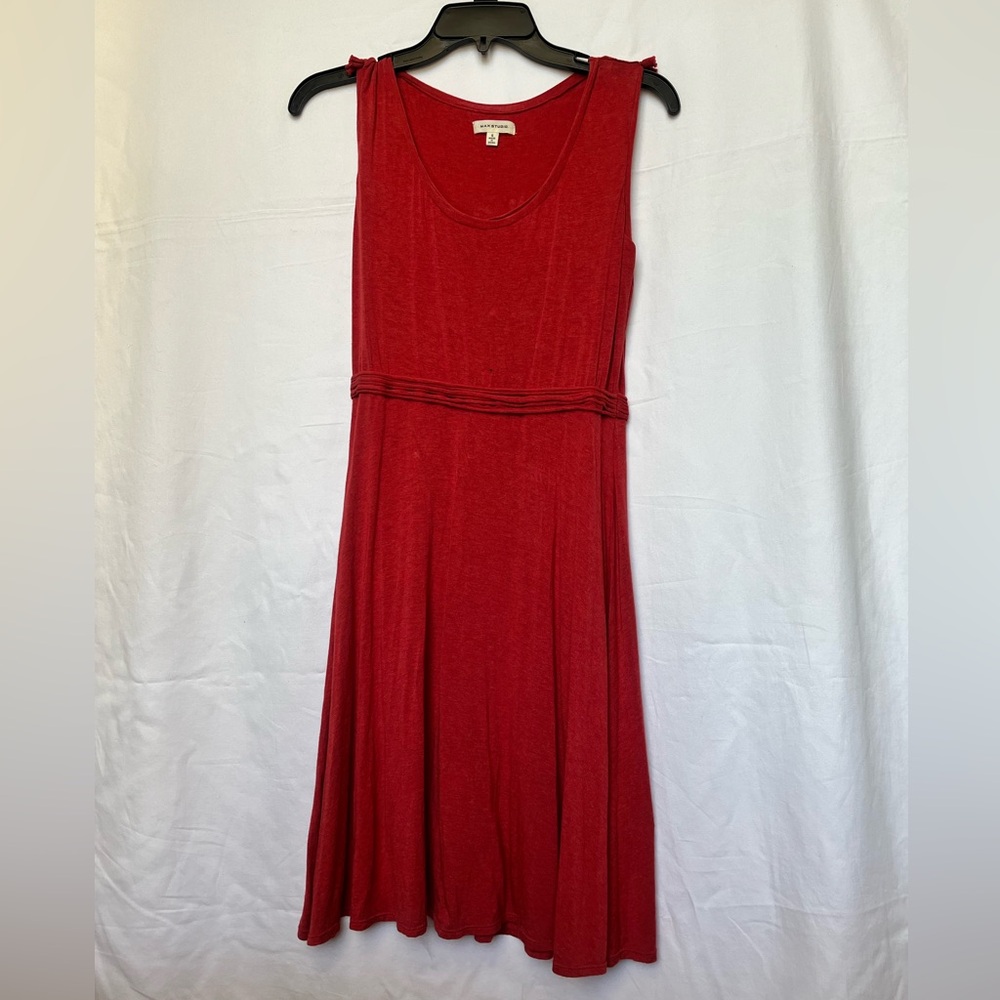 Max Studio Sleeveless Dress, red/orange color, size small